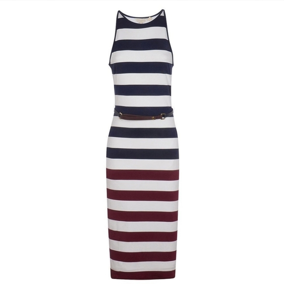 Ted Baker London Yuni Rowing Stripe Bodycon Dress Ted Size 4 = US 10 Navy W-579 - Picture 7 of 10
